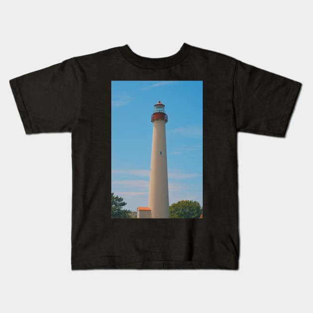 Cape May Lighthouse Kids T-Shirt by tessiaphoto